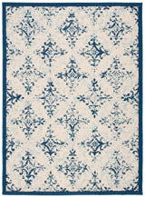 Safavieh Courtyard 4'-5" x 6'-5" Rug in Ivory / Navy