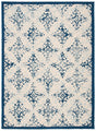 Safavieh Courtyard 4'-5" x 6'-5" Rug in Ivory / Navy
