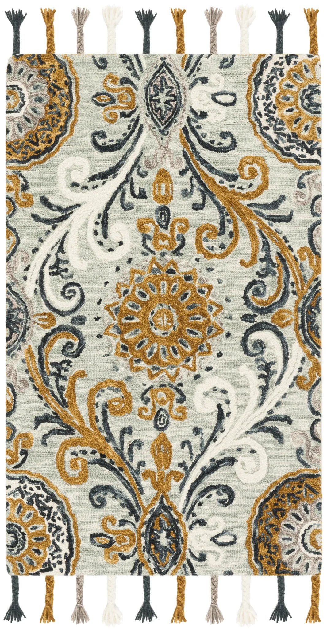 Safavieh Suzani 3'-0" x 5'-0" Rug in Light Green / Ivory