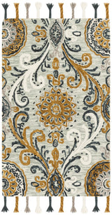 Safavieh Suzani 3'-0" x 5'-0" Rug in Light Green / Ivory