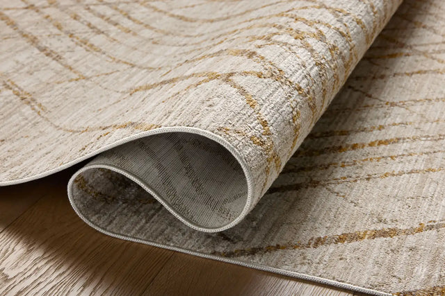 Loloi Wade Wae-04 Beige/Gold Rug - pile height