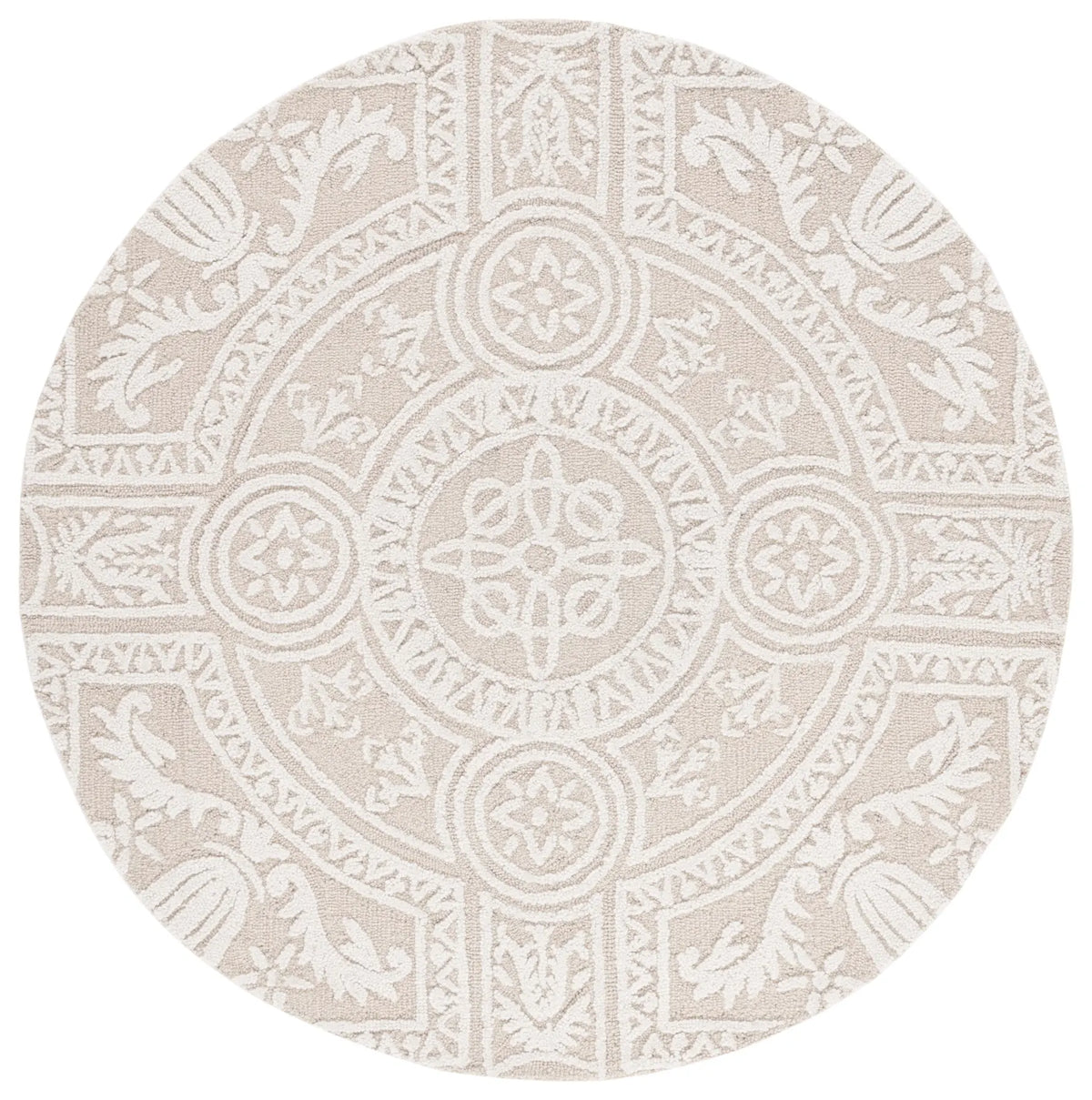 Safavieh Blossom 6'-0" x 6'-0" Rug in Light Grey / Ivory