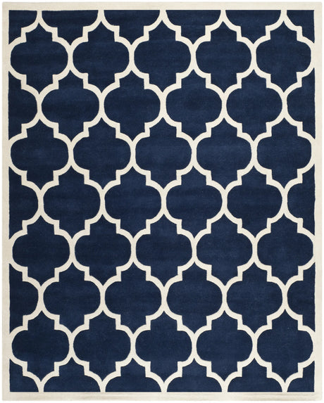 Safavieh Chatham 10'-0" x 14'-0" Rug in Dark Blue / Ivory