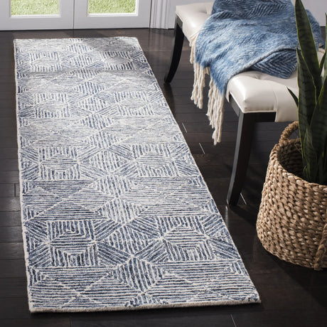 Safavieh Abstract 2'-3" x 10'-0" Rug in Blue / Ivory