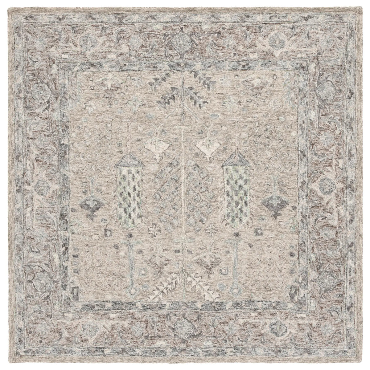 Safavieh Metro 6'-0" x 6'-0" Rug in Grey / Ivory