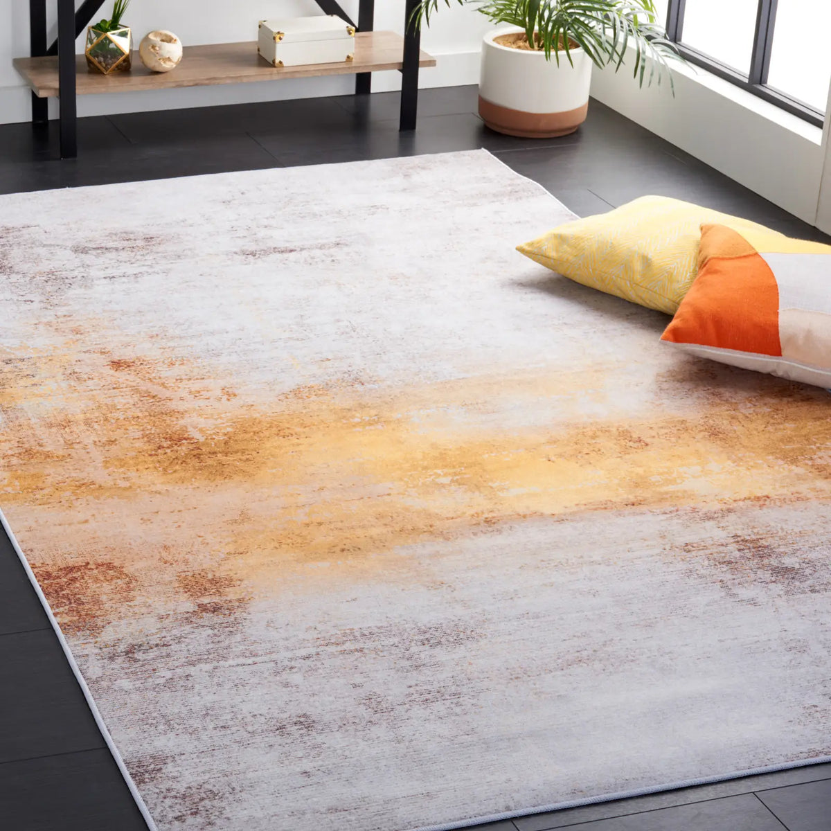Safavieh Tacoma 4'-0" x 6'-0" Rug in Grey / Rust
