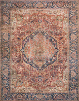 Loloi Layla Lay-08 Red / Navy Rugs - main flat