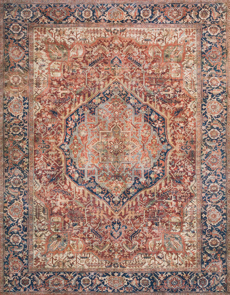 Loloi Layla Lay-08 Red / Navy Rugs - main flat