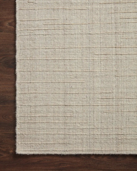 Loloi Brooks Bro-01 Stone Rug - corner on wood