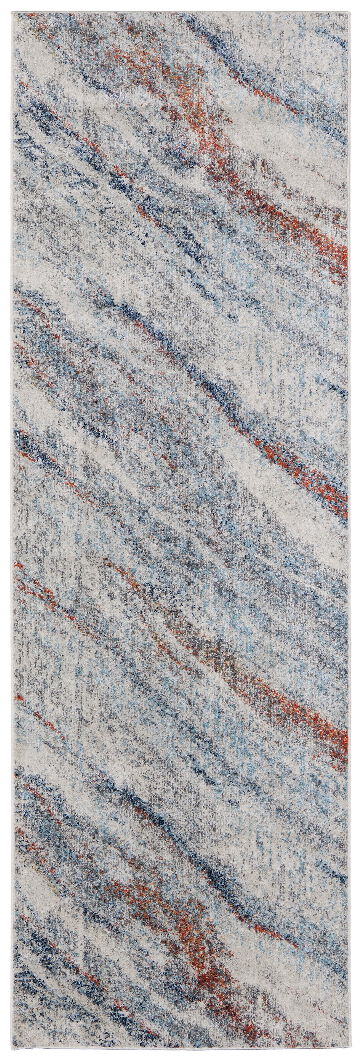 Feizy Edgemont Edg39Imf Ivory/Orange/Blue Area Rug