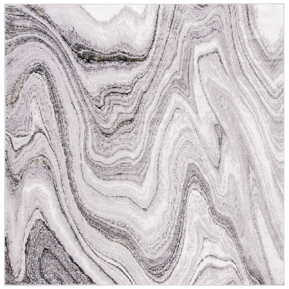 Safavieh Amelia 6'-7" x 6'-7" Rug in Grey / Gold