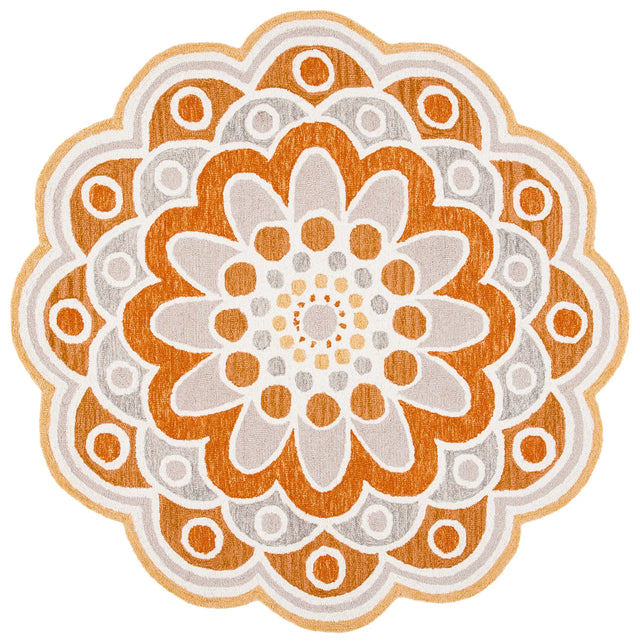 Safavieh Novelty 6'-0" x 6'-0" Rug in Grey / Rust