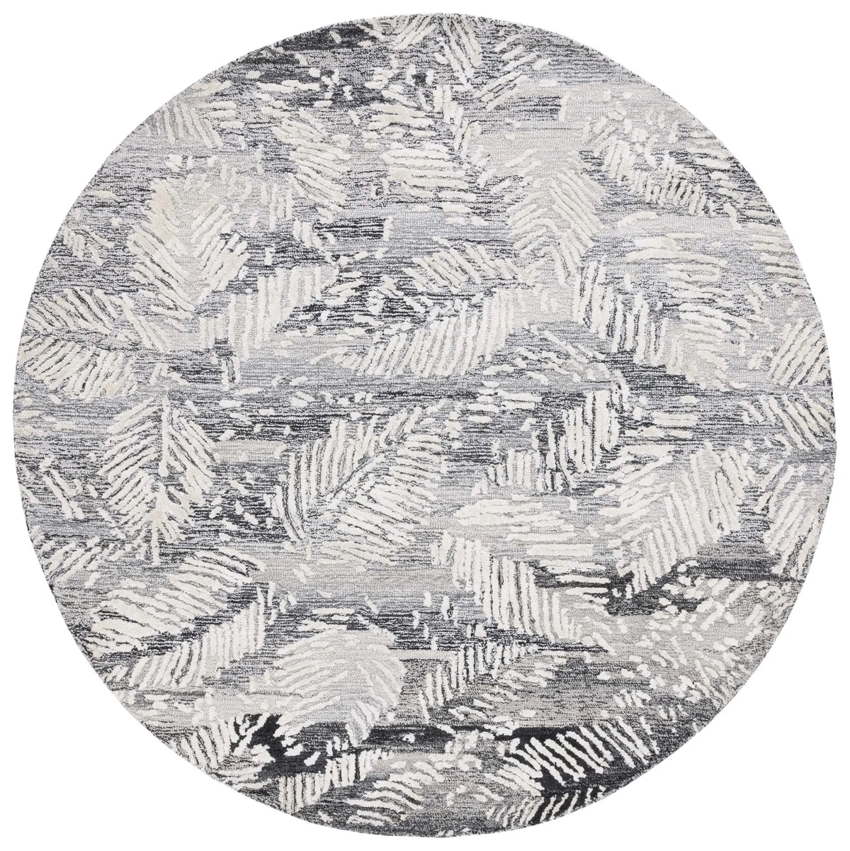 Safavieh Glamour 6'-0" x 6'-0" Rug in Black / Ivory