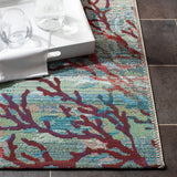 Safavieh Barbados 500 4'-0" x 6'-0" Rug in Light Blue / Pink