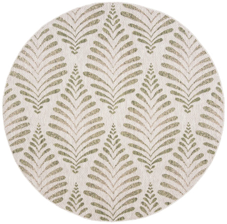 Safavieh Courtyard 6'-7" x 6'-7" Rug in Beige / Green