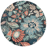 Safavieh Jardin 6'-0" x 6'-0" Rug in Charcoal / Blue