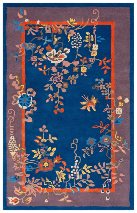 Safavieh Metro 4'-0" x 6'-0" Rug in Navy / Brown