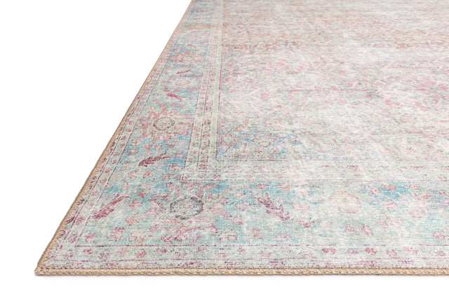 Loloi Wynter Wyn-04 Red/Teal Rugs - rug corner