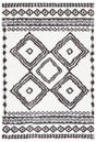 Safavieh Berber Shag 4'-5" x 6'-5" Rug in Ivory / Dark Grey