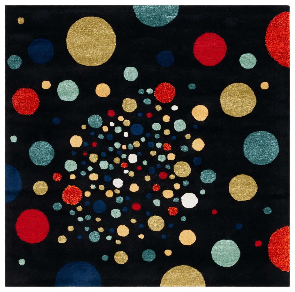 Safavieh Soho 6'-0" x 6'-0" Rug in Black / Multi