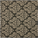 Safavieh Courtyard 6'-7" x 6'-7" Rug in Black / Creme
