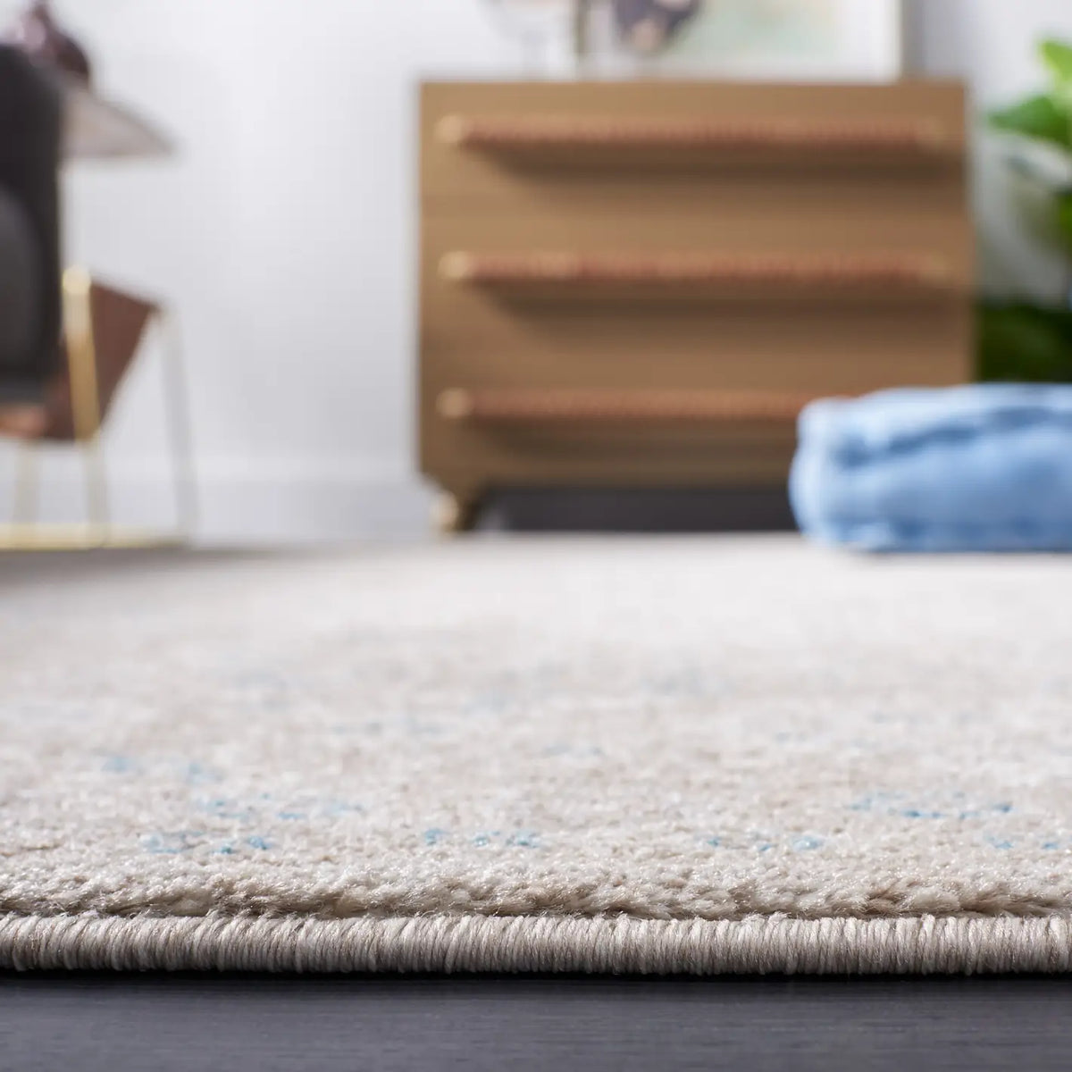 Safavieh Sofia 4'-0" x 5'-7" Rug in Tan / Blue