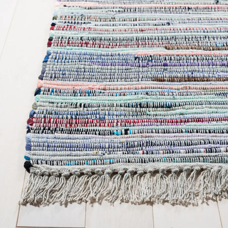 Safavieh Rag Rug 4'-0" x 6'-0" Rug in Purple / Blue