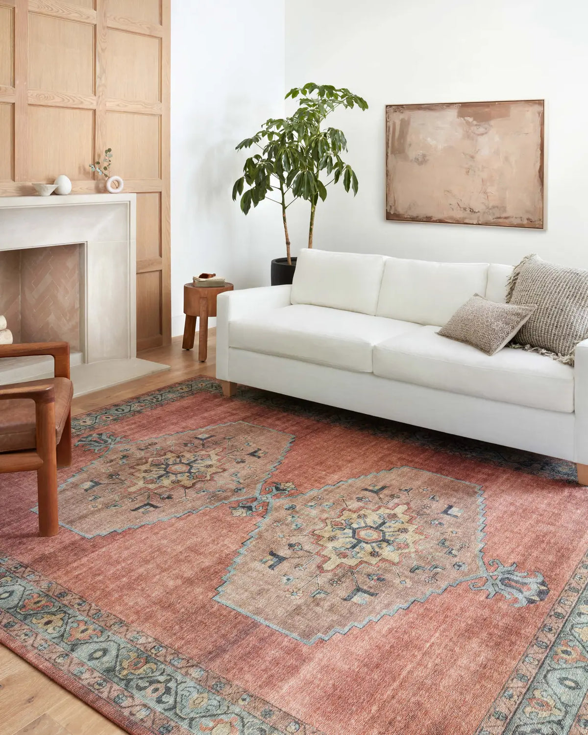 Loloi Heidi Hei-05 Spice/Aqua Rugs - room scene 2