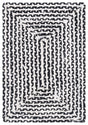 Safavieh Braided 2'-0" x 3'-0" Rug in Black / Ivory