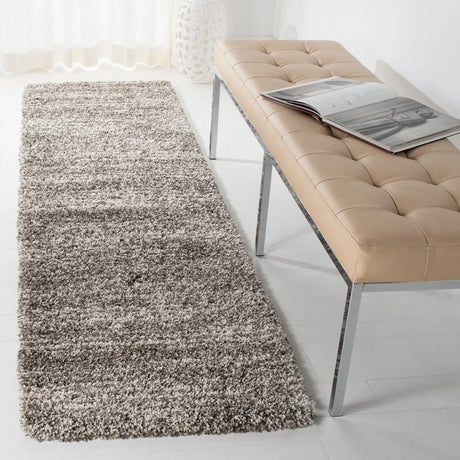 Safavieh Hudson Shag 2'-3" x 8'-0" Rug in Grey / Ivory