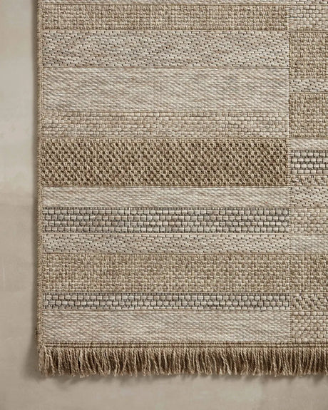 Loloi Dawn Daw-03 Natural Rug - corner on wood