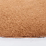 Safavieh Faux Rabbit Fur 6'-0" x 6'-0" Rug in Brown