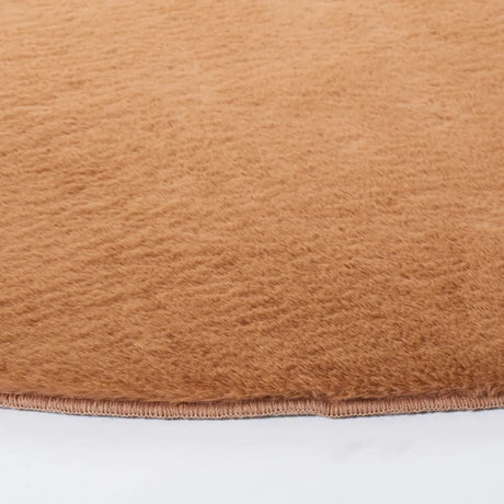 Safavieh Faux Rabbit Fur 6'-0" x 6'-0" Rug in Brown