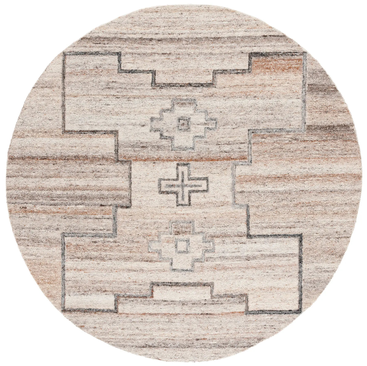 Safavieh Kenya 6'-0" x 6'-0" Rug in Brown / Beige