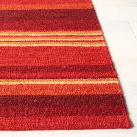 Safavieh Striped Kilim 4'-0" x 6'-0" Rug in Red