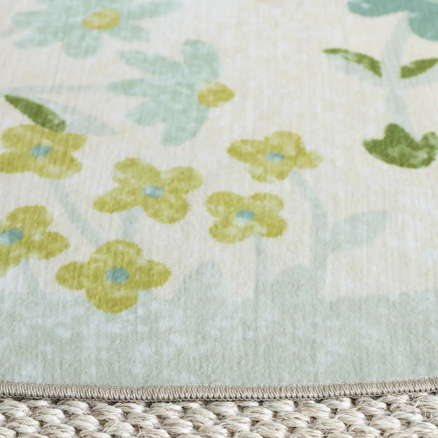 Safavieh Martha Stewart Washable 6'-0" x 6'-0" Rug in Beige / Light Green