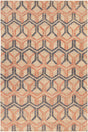 Chandra Ethel ETH-52803 Orange / Black / Natural rug, flat view