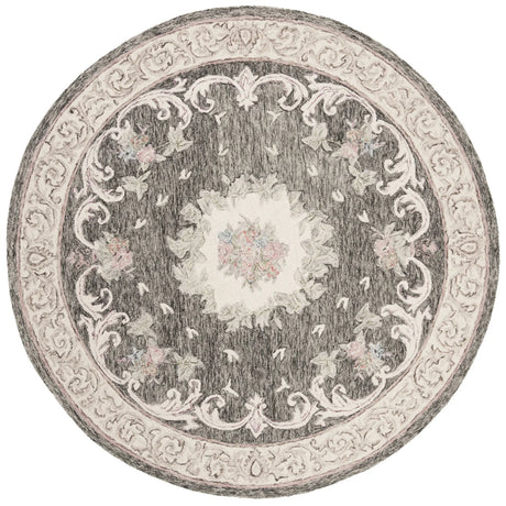 Safavieh Aubusson 6'-0" x 6'-0" Rug in Ivory / Charcoal