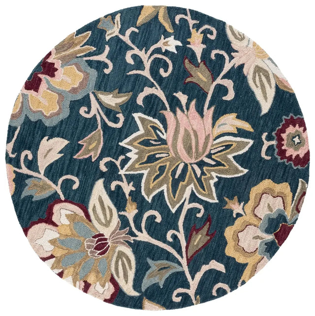 Safavieh Blossom 6'-0" x 6'-0" Rug in Navy / Red