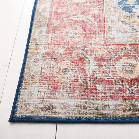 Safavieh Tucson 4'-0" x 6'-0" Rug in Navy / Rust
