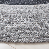 Safavieh Braided 5'-0" x 5'-0" Rug in Black / Dark Grey