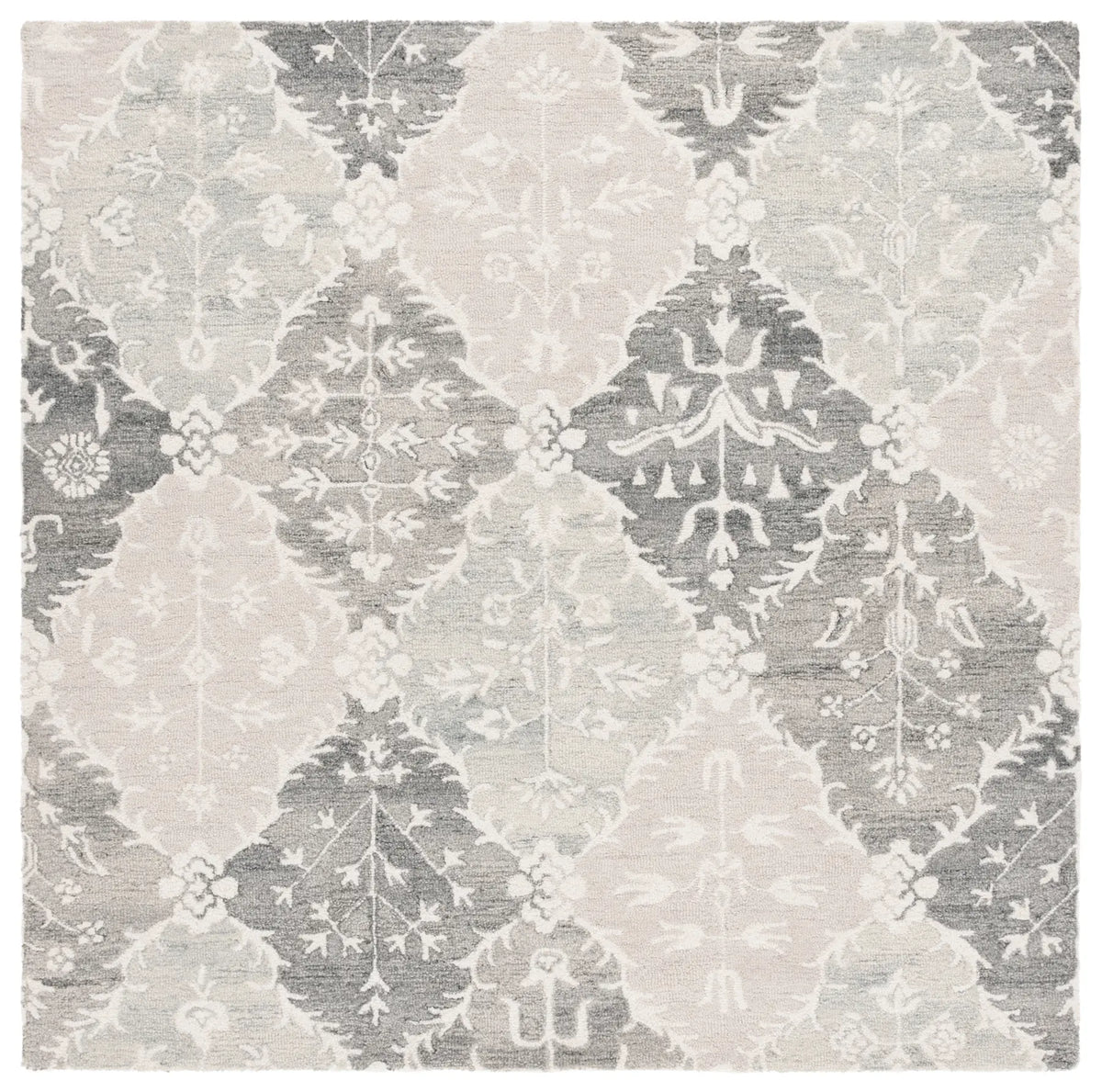 Safavieh Ebony 6'-0" x 6'-0" Rug in Grey / Ivory