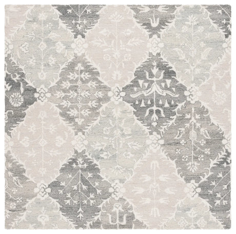 Safavieh Ebony 6'-0" x 6'-0" Rug in Grey / Ivory