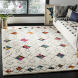 Safavieh Fiesta Shag 6'-7" x 9'-2" Rug in Cream / Multi