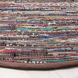 Safavieh Rag Rug 6'-0" x 6'-0" Rug in Rust / Multi
