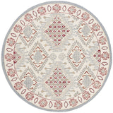 Safavieh Micro-Loop 5'-0" x 5'-0" Rug in Ivory / Red