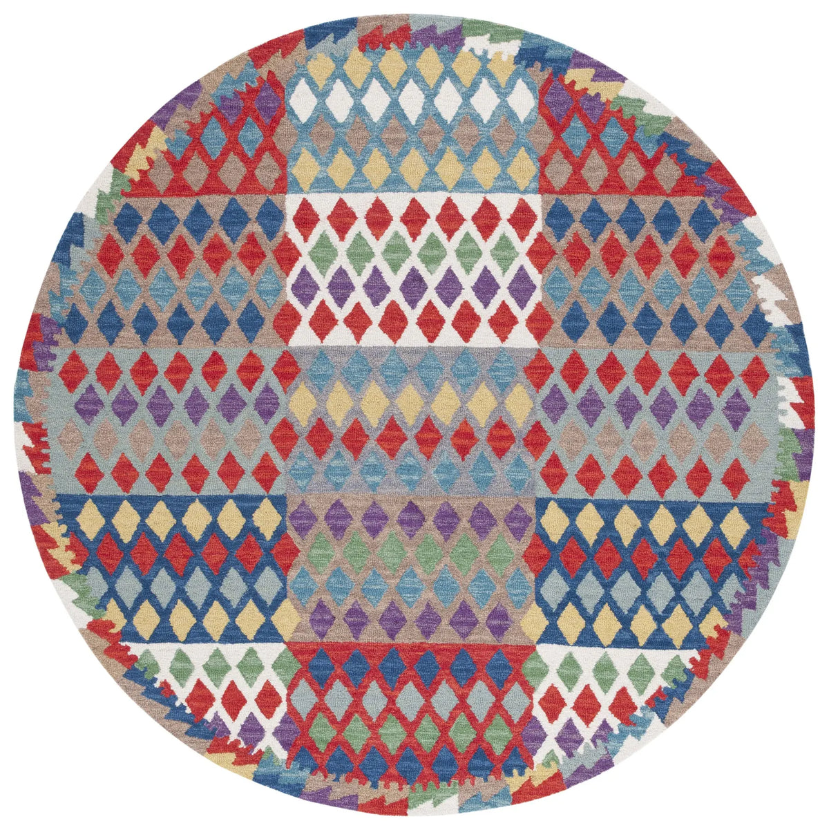 Safavieh Aspen 7'-0" x 7'-0" Rug in Red / Blue