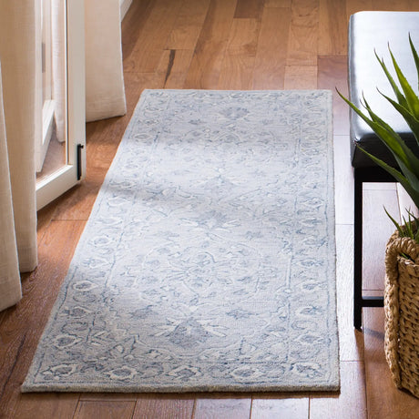 Safavieh Micro-Loop 2'-3" x 11'-0" Rug in Light Blue / Ivory