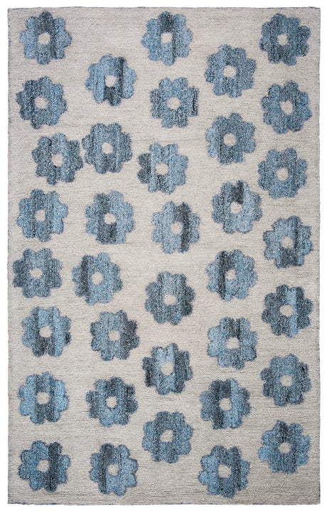 Safavieh Abstract 4'-0" x 6'-0" Rug in Grey / Blue