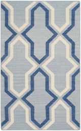 Safavieh Dhurries 2'-6" x 4'-0" Rug in Light Blue / Dark Blue